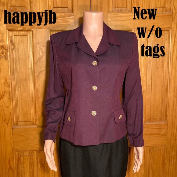 NWOT Vintage Perceptions by Irene B. Blazer Jacket Top Size 12 - Picture 2 of 12